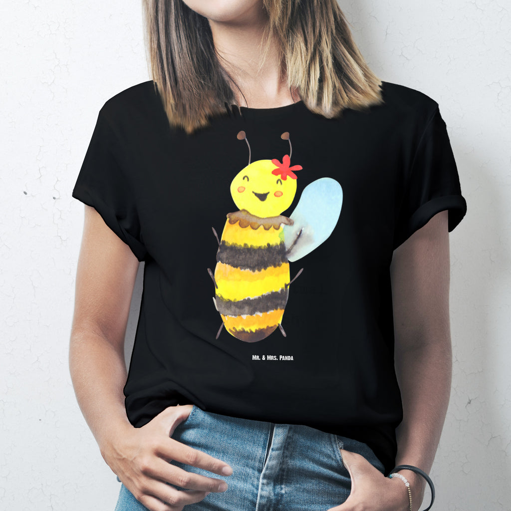 T-Shirt Standard Biene Happy T-Shirt, Shirt, Tshirt, Lustiges T-Shirt, T-Shirt mit Spruch, Party, Junggesellenabschied, Jubiläum, Geburstag, Herrn, Damen, Männer, Frauen, Schlafshirt, Nachthemd, Sprüche, Biene, Wespe, Hummel