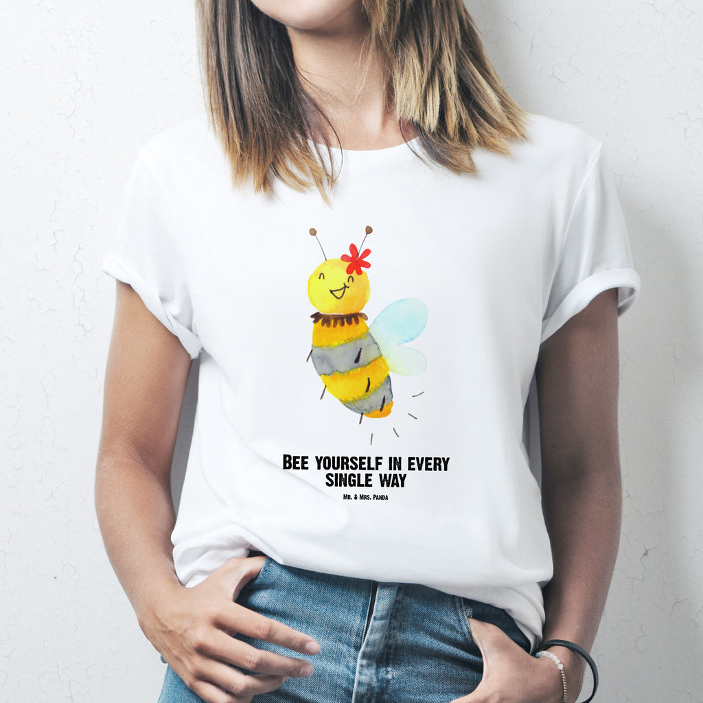 Personalisiertes T-Shirt Biene Blume T-Shirt Personalisiert, T-Shirt mit Namen, T-Shirt mit Aufruck, Männer, Frauen, Wunschtext, Bedrucken, Biene, Wespe, Hummel