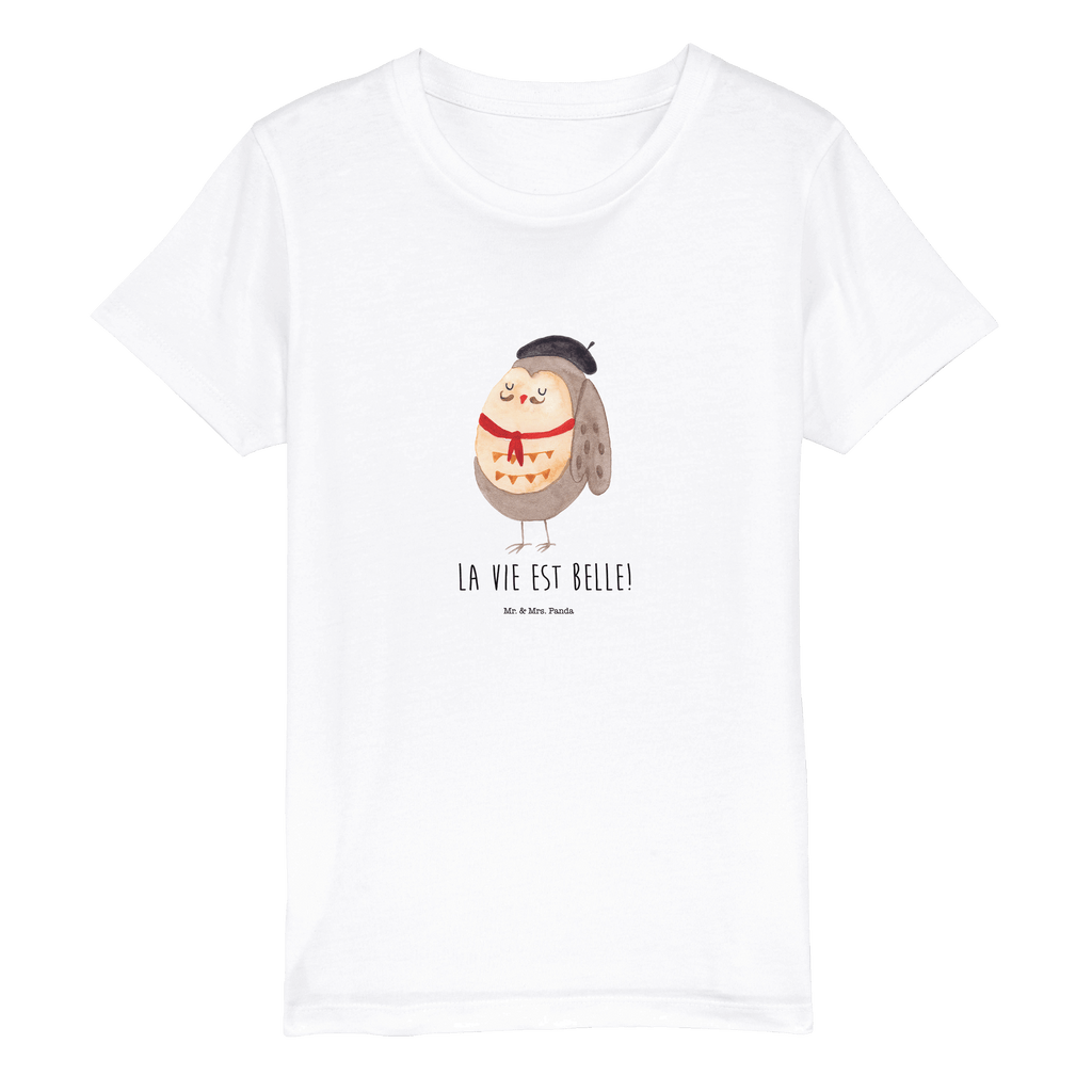 Organic Kinder T-Shirt Eule Französisch Kinder T-Shirt, Kinder T-Shirt Mädchen, Kinder T-Shirt Jungen, Eule, Eulen, Eule Deko, Owl, hibou, La vie est belle, das Leben ist schön, Spruch schön, Spruch Französisch, Frankreich