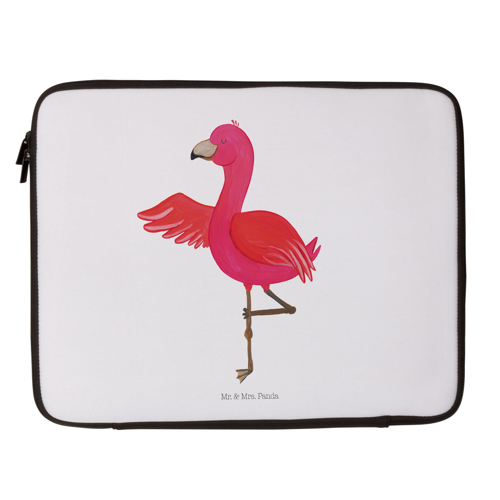 Notebook Tasche Flamingo Yoga Notebook Tasche, Laptop, Computertasche, Tasche, Notebook-Tasche, Notebook-Reisehülle, Notebook Schutz, Flamingo, Vogel, Yoga, Namaste, Achtsamkeit, Yoga-Übung, Entspannung, Ärger, Aufregen, Tiefenentspannung