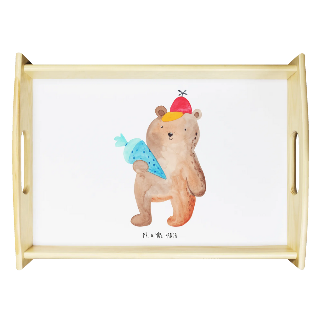 Serviertablett Bär mit Schultüte Holztablett, Tablett, Frühstückstablett, Dekotablett, Serviertablett, Küchentablett, Bär, Teddy, Teddybär, Erster Schultag Geschenk, Einschulung Geschenk, Schulanfang, Schule Geschenk, Schultüte, Schulbeginn, Bär Motiv, Grundschule