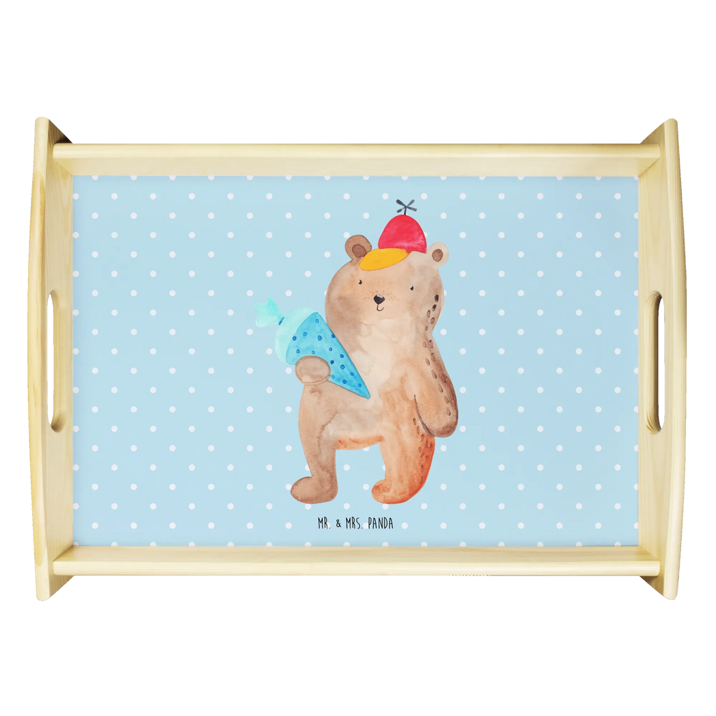 Serviertablett Bär mit Schultüte Holztablett, Tablett, Frühstückstablett, Dekotablett, Serviertablett, Küchentablett, Bär, Teddy, Teddybär, Erster Schultag Geschenk, Einschulung Geschenk, Schulanfang, Schule Geschenk, Schultüte, Schulbeginn, Bär Motiv, Grundschule