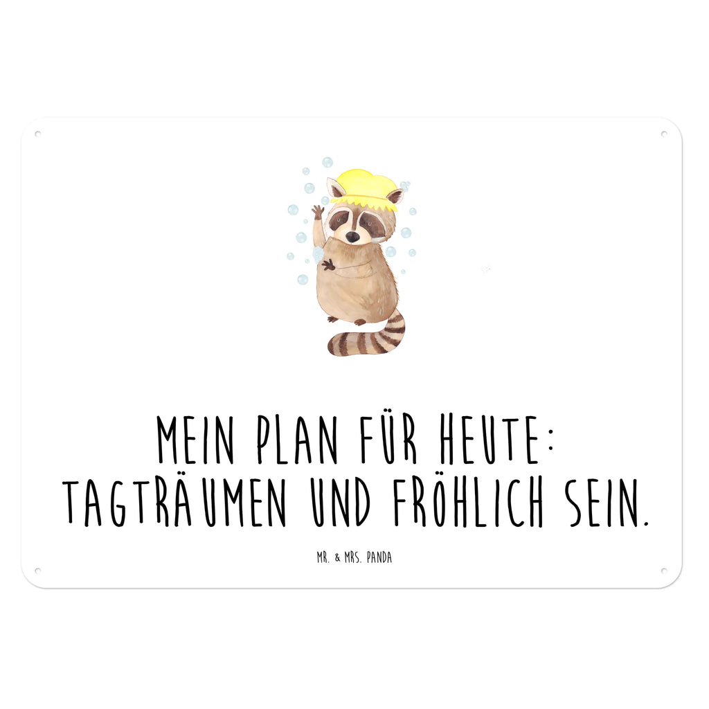 Blechschild Waschbär Türschild Metall, Blechschild Groß, Blechschild Für Frauen, Blechschild, Blechschild Küche, Blechschild Büro, Blechschild Für Männer, Dekoschild Metall, Blechschild Zum Aufhängen, Wandschild Metall, Tiere, Gute Laune, Tiermotive, Lustige Sprüche, Plan, Fröhlich, Waschen, Tagträumen, Seifenblasen, Waschbär