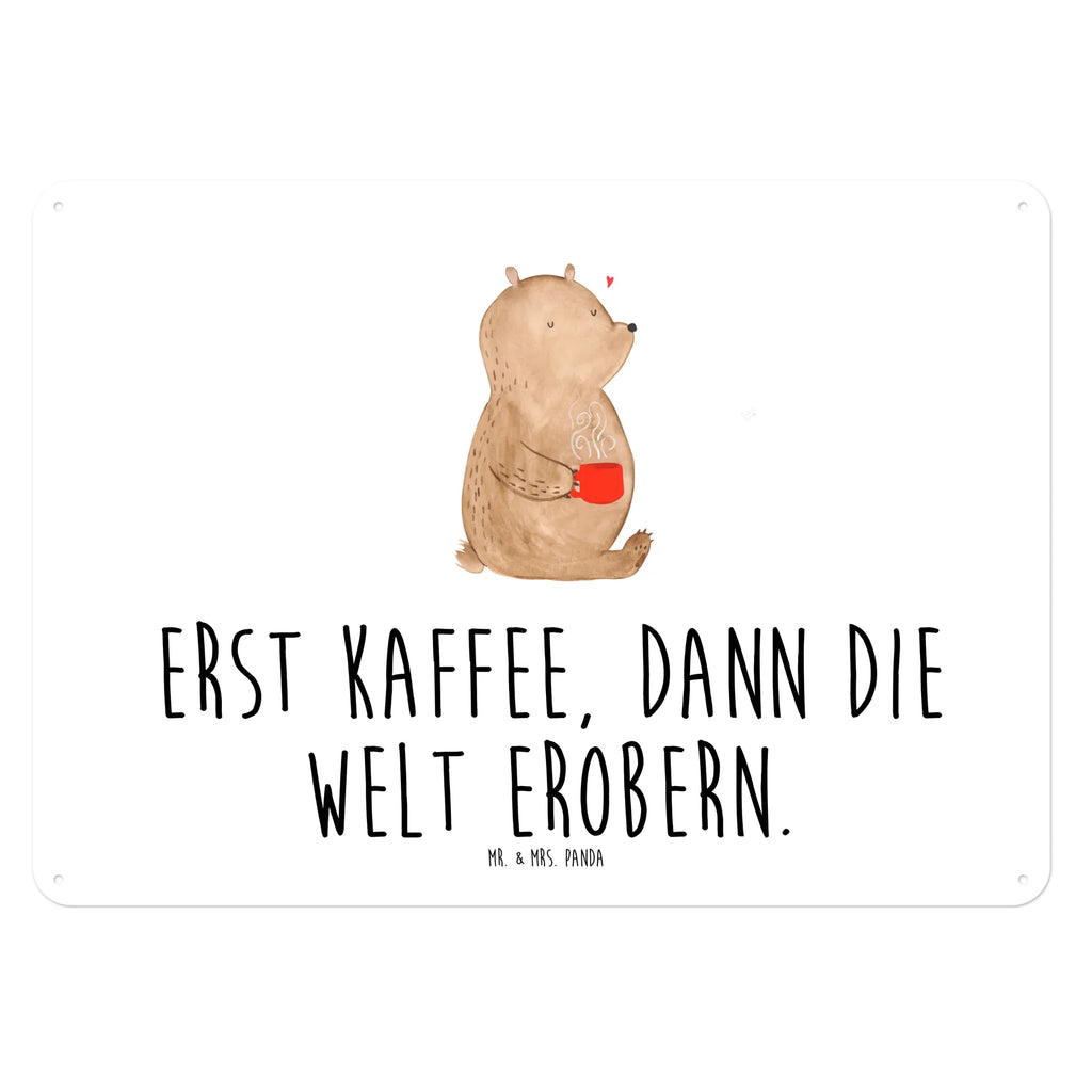 Blechschild Bär Kaffee Blechschild Küche, Blechschild Für Frauen, Blechschild Büro, Blechschild Für Männer, Dekoschild Metall, Wandschild Metall, Blechschild Zum Aufhängen, Blechschild Groß, Blechschild, Türschild Metall, Teddy, Bär, Teddybär, Coffee, Guten Morgen, Motivation, Kaffee, Welt Retten, Morgenroutine, Welt Erobern, Bären
