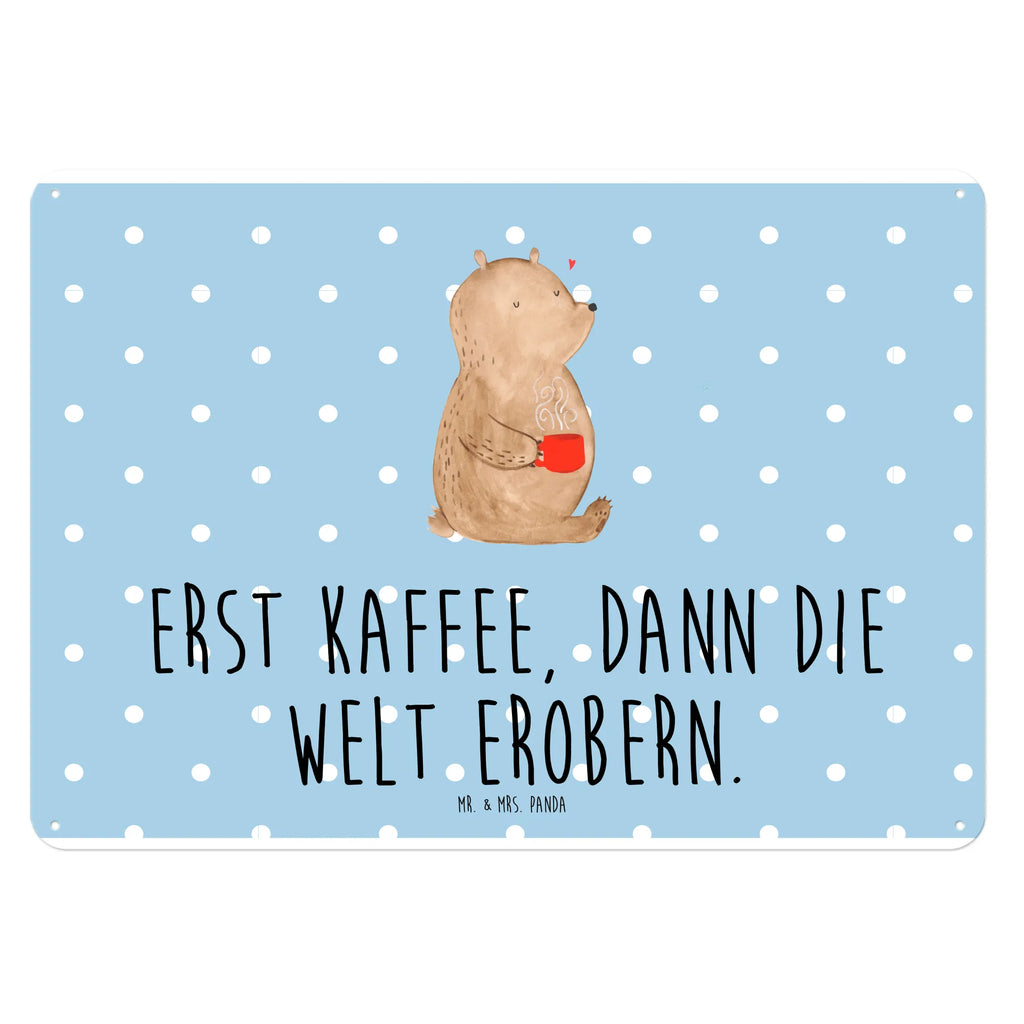 Blechschild Bär Kaffee Blechschild Küche, Blechschild Für Frauen, Blechschild Büro, Blechschild Für Männer, Dekoschild Metall, Wandschild Metall, Blechschild Zum Aufhängen, Blechschild Groß, Blechschild, Türschild Metall, Teddy, Bär, Teddybär, Coffee, Guten Morgen, Motivation, Kaffee, Welt Retten, Morgenroutine, Welt Erobern, Bären