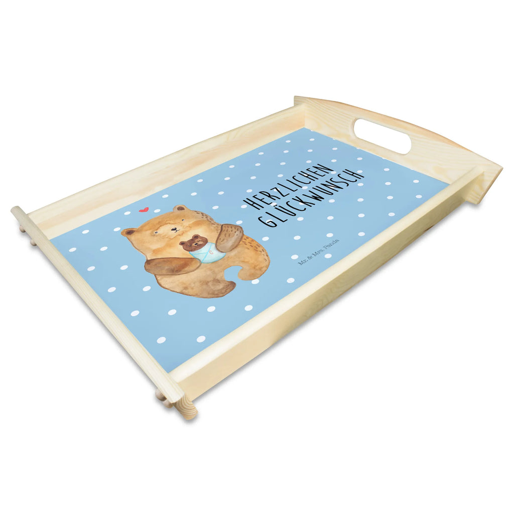 Serviertablett Bär Baby Holztablett, Küchentablett, Tablett, Serviertablett, Dekotablett, Frühstückstablett, Bär, Teddy, Teddybär, Geburt, Nichte, Taufe, Neffe, Enkelin, Enkel, Eltern, Mutter, Täufling, Baby, Geburtstag, Glückwunsch