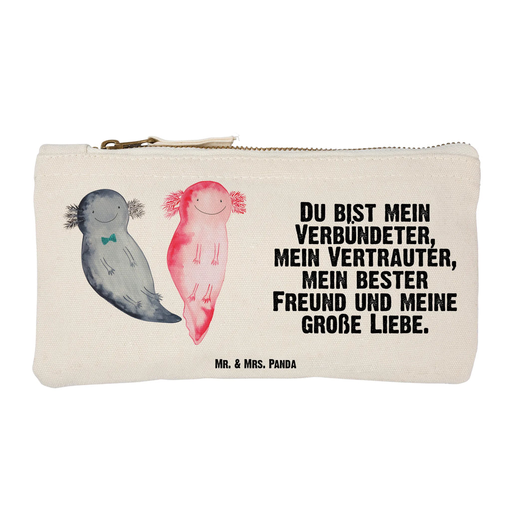 torebka na makijaż Axolotl Przyjaciółka Etui, kosmetiktäschchen, Stiftemäppchen, Kulturbeutel, Schminkbeutel, Schminktasche, Waschtasche, beauty tasche, Schminktäschchen, Kosmetikbeutel, beauty case, Mäppchen, Schlampermäppchen, pinsel tasche, aufbewahrungsbeutel, Waschbeutel, Kosmetiktasche, pencil case, Kulturtasche, Federmappe, utensilientasche, toiletry bag, aufbewahrungstasche, Molch, Axolotl, Liebesbeweis, Große Liebe, Lurch, Schwanzlurch, Ehemann, Valentinstag, Axolot, Lurche, Freund, Jahrestag, Liebe, Verlobter
