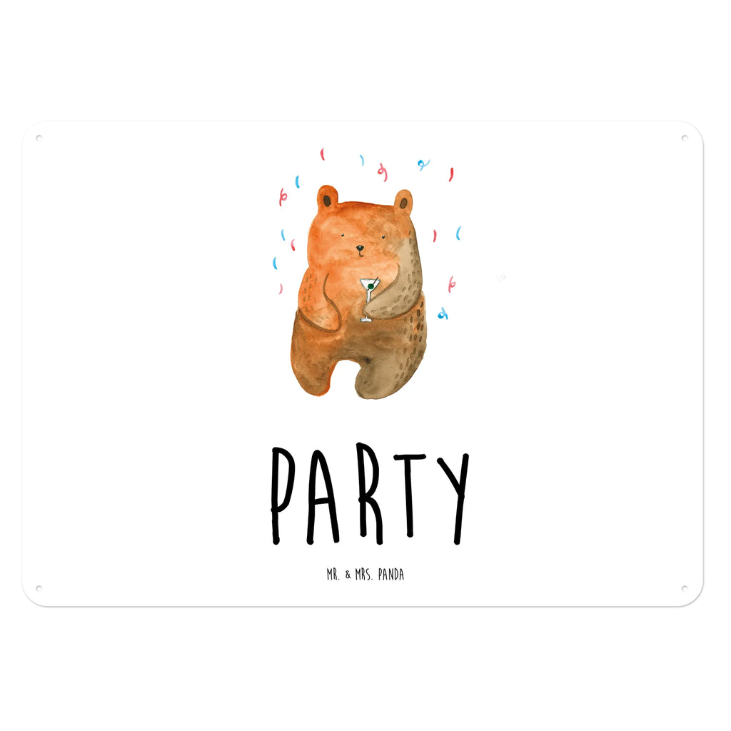 Blechschild Bär Party Dekoschild Metall, Blechschild Zum Aufhängen, Blechschild, Blechschild Küche, Blechschild Für Männer, Blechschild Für Frauen, Blechschild Groß, Blechschild Büro, Wandschild Metall, Türschild Metall, Teddy, Bär, Teddybär, Geburtstag, Mitbringsel, Lustig, Geschenk, Abfeiern, Feiern, Geburtstagsgeschenk, Party, Gute Laune