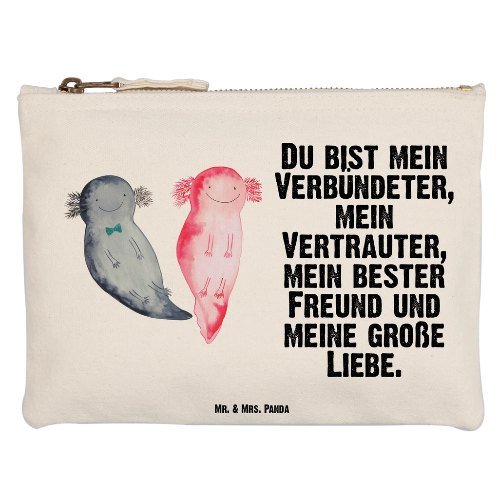 torebka na makijaż Axolotl Przyjaciółka Etui, kosmetiktäschchen, Stiftemäppchen, Kulturbeutel, Schminkbeutel, Schminktasche, Waschtasche, beauty tasche, Schminktäschchen, Kosmetikbeutel, beauty case, Mäppchen, Schlampermäppchen, pinsel tasche, aufbewahrungsbeutel, Waschbeutel, Kosmetiktasche, pencil case, Kulturtasche, Federmappe, utensilientasche, toiletry bag, aufbewahrungstasche, Molch, Axolotl, Liebesbeweis, Große Liebe, Lurch, Schwanzlurch, Ehemann, Valentinstag, Axolot, Lurche, Freund, Jahrestag, Liebe, Verlobter