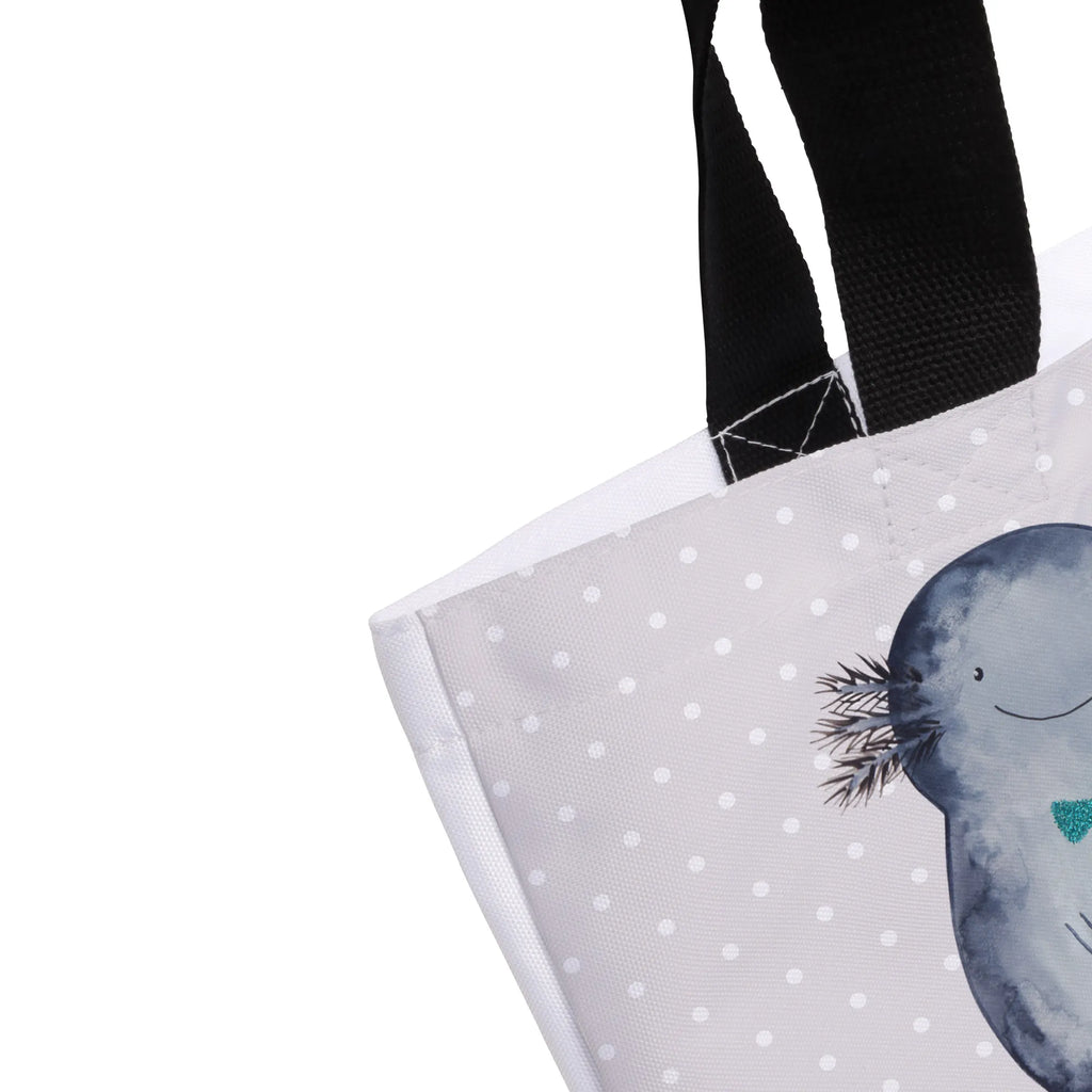 Shopper Axolotl Freundin Stofftasche, Einkaufsbeutel, Freizeittasche, Schulbeutel, Strandtasche, Shopper, XXL Tasche, Tragebeutel, Schultasche, Beutel, XL, Alltagstasche, Einkaufstasche, Schultertasche, Ausflug, Tüte, Molch, Axolotl, Verlobter, Axolot, Lurche, Valentinstag, Lurch, Schwanzlurch, Jahrestag, Liebesbeweis, Ehemann, Große Liebe, Liebe, Freund