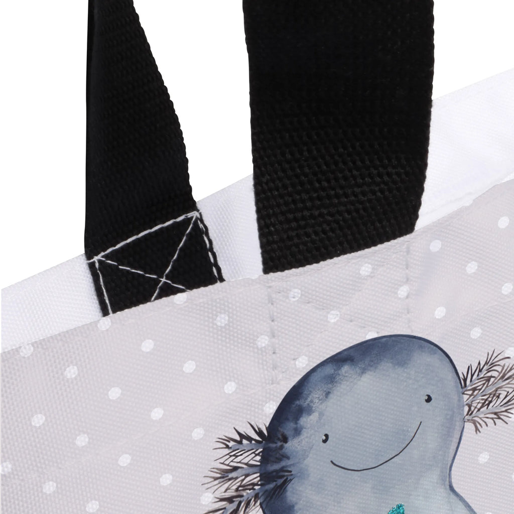 Shopper Axolotl Freundin Stofftasche, Einkaufsbeutel, Freizeittasche, Schulbeutel, Strandtasche, Shopper, XXL Tasche, Tragebeutel, Schultasche, Beutel, XL, Alltagstasche, Einkaufstasche, Schultertasche, Ausflug, Tüte, Molch, Axolotl, Verlobter, Axolot, Lurche, Valentinstag, Lurch, Schwanzlurch, Jahrestag, Liebesbeweis, Ehemann, Große Liebe, Liebe, Freund
