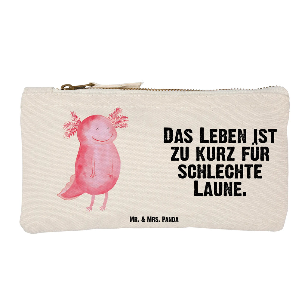 Schminktasche Axolotl Glücklich Stiftemäppchen, beauty tasche, Schlampermäppchen, Kulturbeutel, Mäppchen, aufbewahrungstasche, kosmetiktäschchen, Schminkbeutel, Waschbeutel, utensilientasche, beauty case, Kulturtasche, Kosmetikbeutel, aufbewahrungsbeutel, Etui, Schminktasche, pinsel tasche, Waschtasche, Schminktäschchen, Federmappe, pencil case, toiletry bag, Kosmetiktasche, Molch, Axolotl, Schwanzlurch, Gute Laune, Lurch, Axolot, Motivation, Lurche