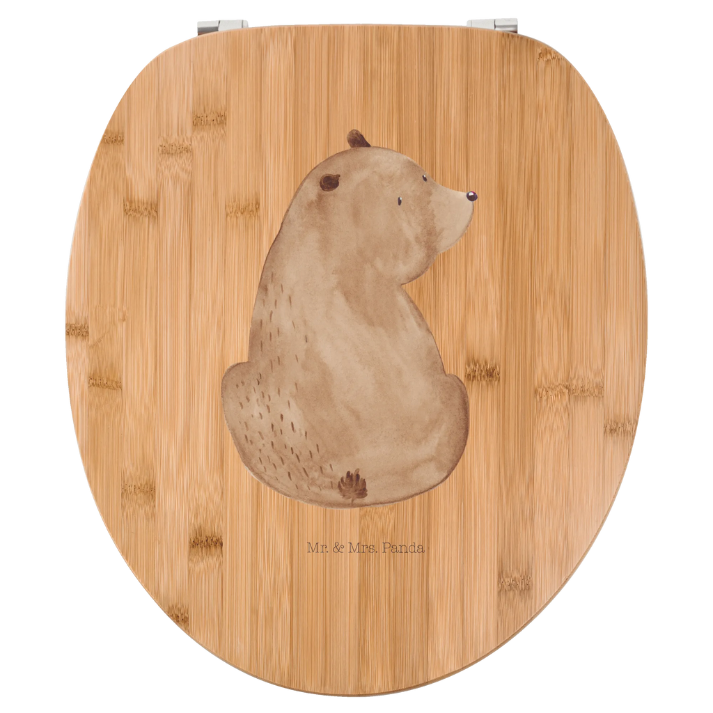 Motiv WC Sitz Bär Schulterblick WC-Sitz, Klobrille, Toilette, Toilettendeckel, Klodeckel, Bär, Teddy, Teddybär, Bärenliebe, Bären, Weisheit, Weltansicht, Motivation, Selbstachtung