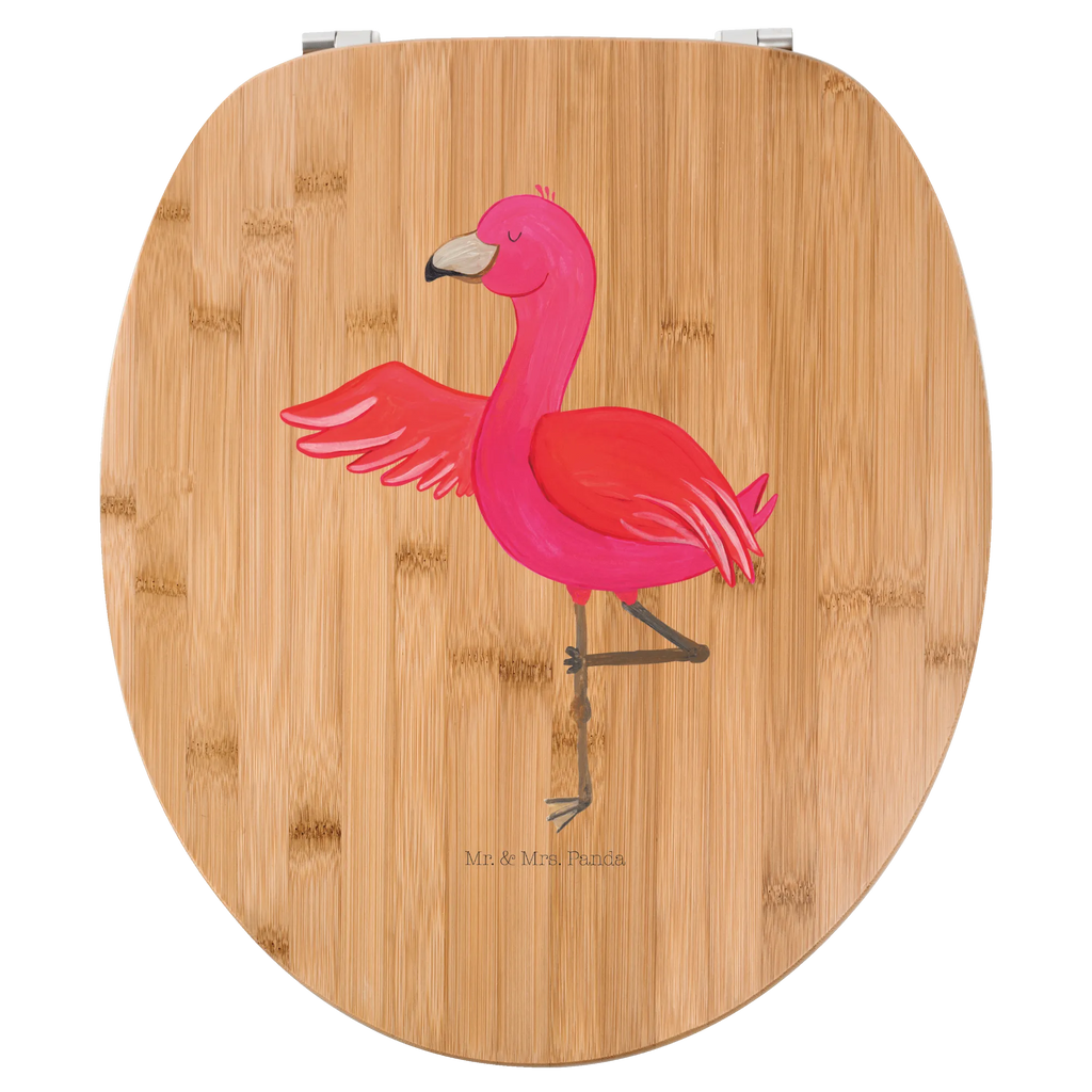 Motiv WC Sitz Flamingo Yoga Klobrille, Toilette, WC-Sitz, Klodeckel, Toilettendeckel, Flamingo, Ärger, Entspannung, Namaste, Vogel, Aufregen, Yoga-Übung, Yoga, Tiefenentspannung, Achtsamkeit