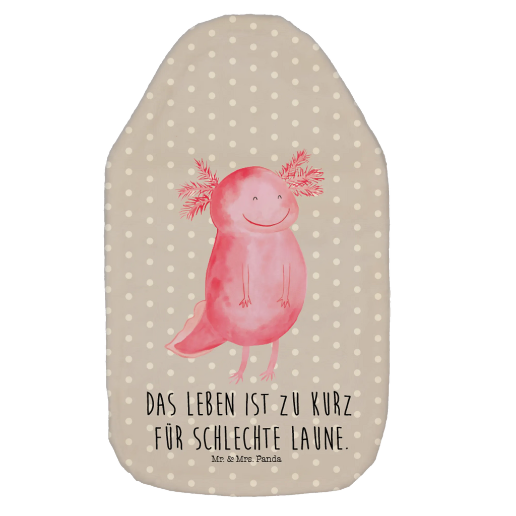 Wärmflasche Axolotl Glücklich Kleine Wärmflasche, Bettflasche, Kinderwärmflasche, Körnerkissen, Wärmflaschenbezug, Wärmflasche, Wärmflasche mit Bezug, Wärmekissen, Axolotl, Molch, Axolot, gute Laune, Schwanzlurch, Lurch, Motivation, Lurche