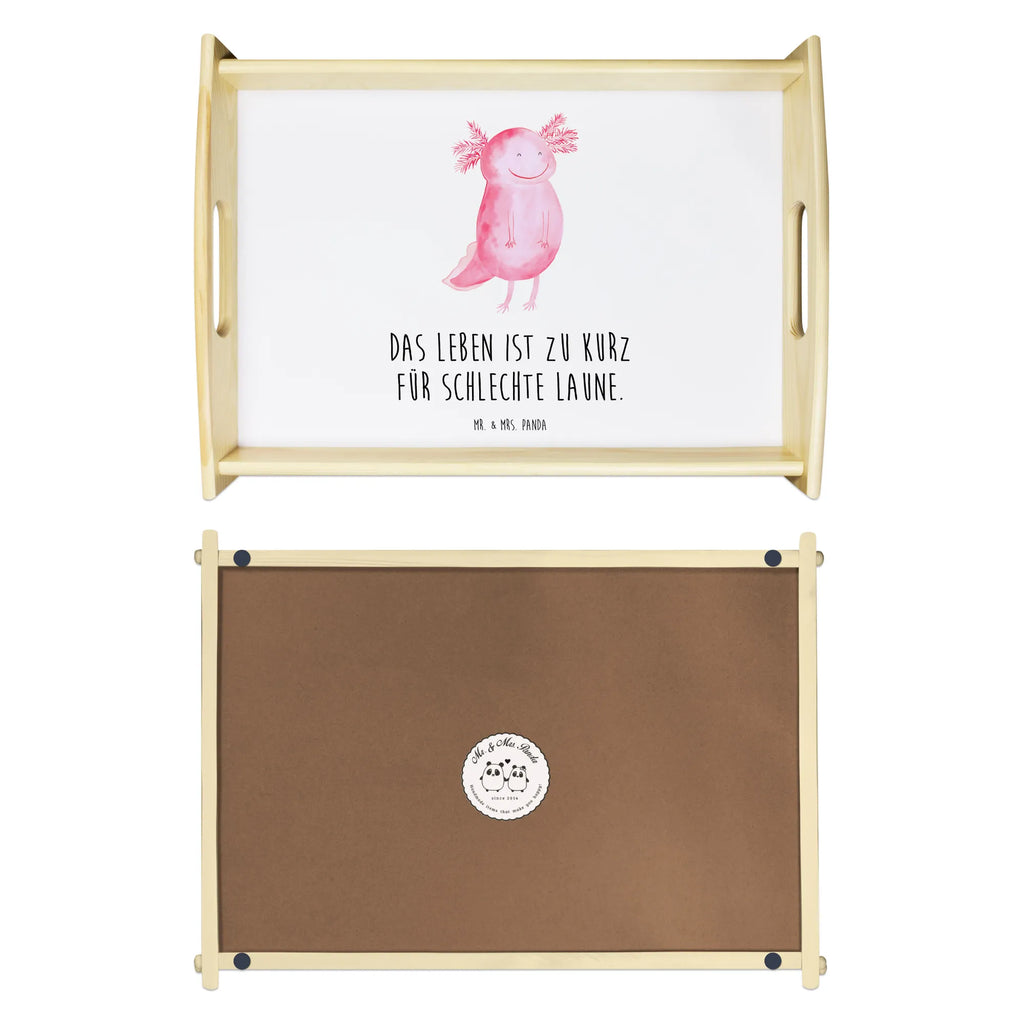 Serving tray axolotl Happy Holztablett, Serviertablett, Dekotablett, Küchentablett, Frühstückstablett, Tablett, Axolotl, Molch, Lurch, Motivation, gute Laune, Lurche, Schwanzlurch, Axolot