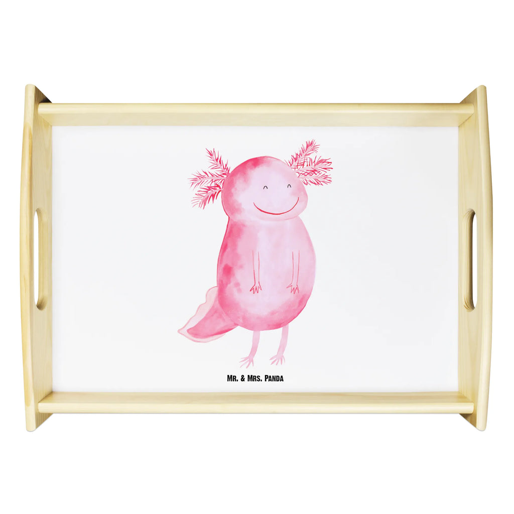 Serving tray axolotl Happy Holztablett, Serviertablett, Dekotablett, Küchentablett, Frühstückstablett, Tablett, Axolotl, Molch, Lurch, Motivation, gute Laune, Lurche, Schwanzlurch, Axolot