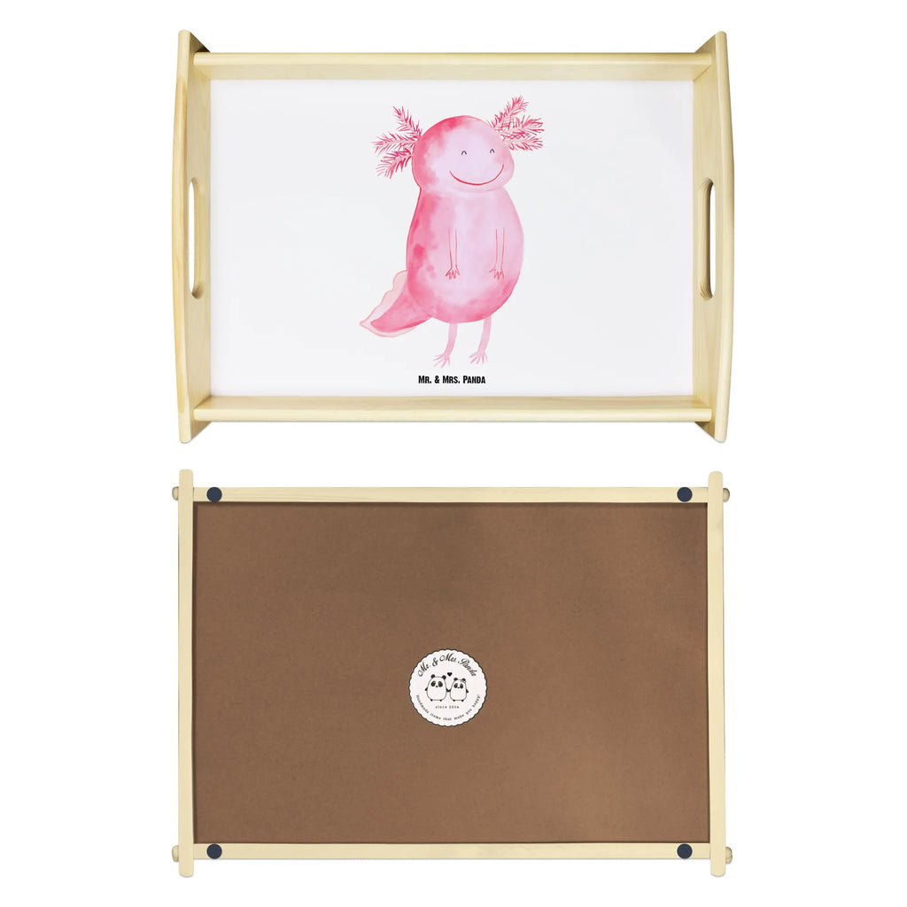 Serving tray axolotl Happy Holztablett, Serviertablett, Dekotablett, Küchentablett, Frühstückstablett, Tablett, Axolotl, Molch, Lurch, Motivation, gute Laune, Lurche, Schwanzlurch, Axolot