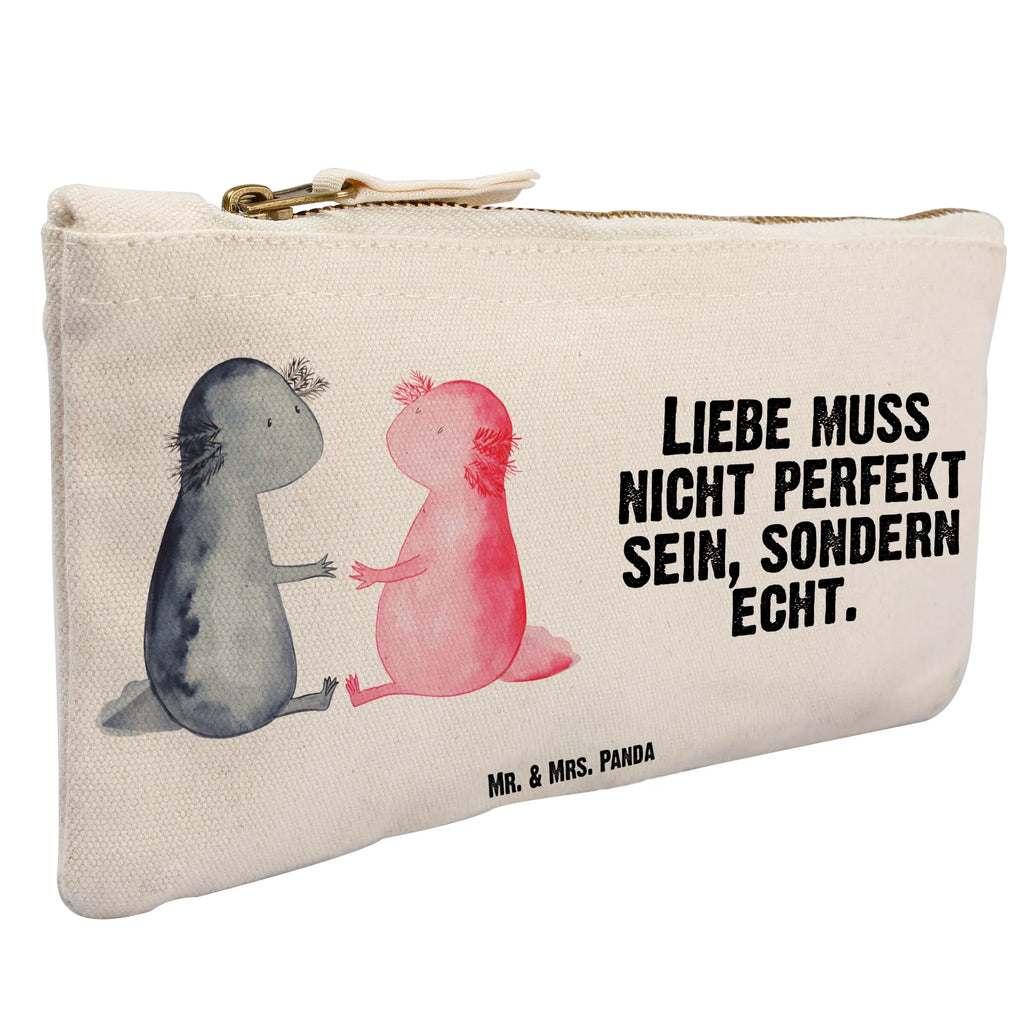 torebka na makijaż Axolotl miłość pinsel tasche, Waschbeutel, Waschtasche, Etui, Kulturtasche, pencil case, Kulturbeutel, Kosmetikbeutel, Schminktäschchen, Schminktasche, beauty case, aufbewahrungsbeutel, kosmetiktäschchen, Schminkbeutel, Kosmetiktasche, beauty tasche, Mäppchen, aufbewahrungstasche, Stiftemäppchen, Federmappe, utensilientasche, toiletry bag, Schlampermäppchen, Molch, Axolotl, Liebesbeweis, Liebe, Jahrestag, Lurch, Axolot, Große Liebe, Valentinstag, Lurche, Ehemann, Schwanzlurch, Verlobter, Freund