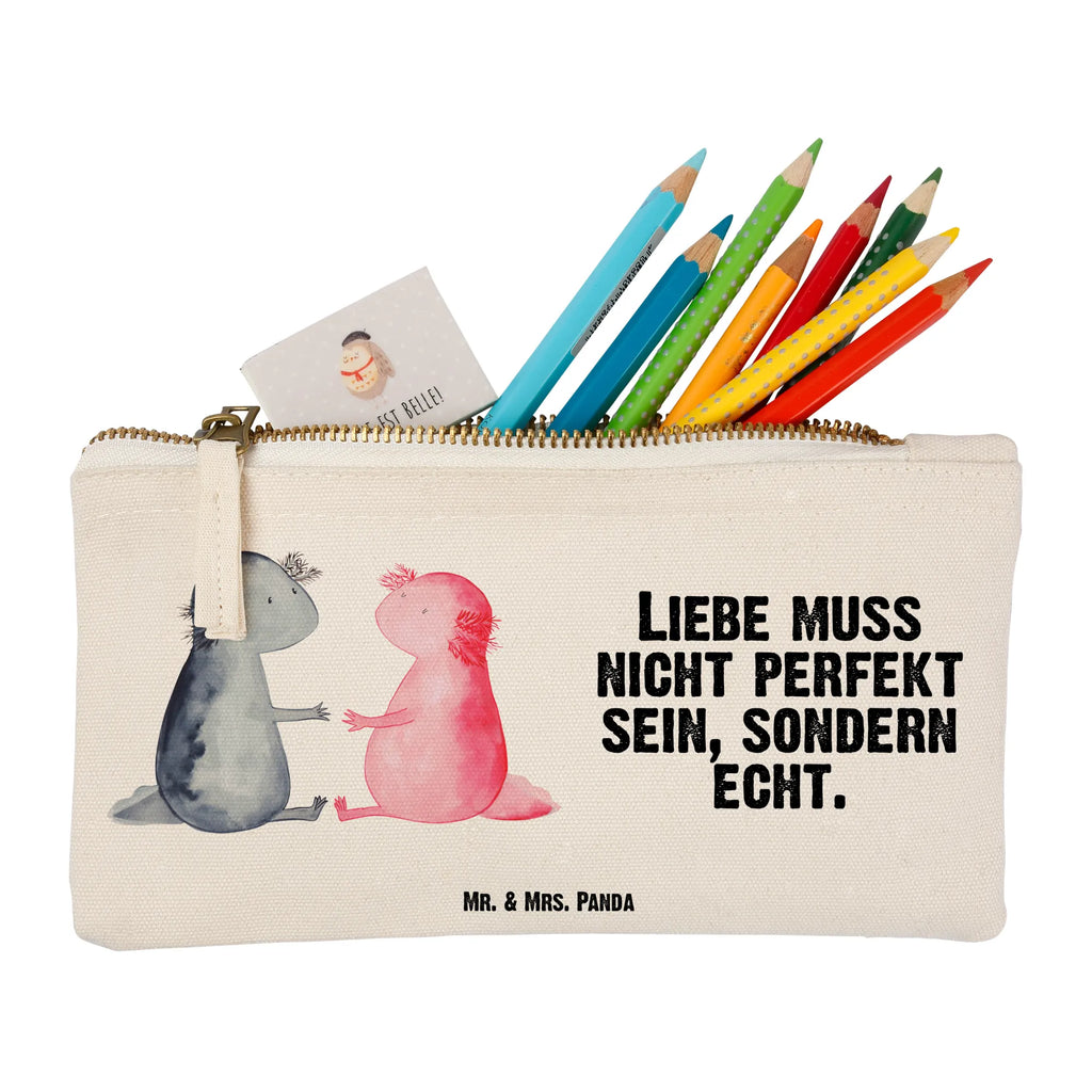 torebka na makijaż Axolotl miłość pinsel tasche, Waschbeutel, Waschtasche, Etui, Kulturtasche, pencil case, Kulturbeutel, Kosmetikbeutel, Schminktäschchen, Schminktasche, beauty case, aufbewahrungsbeutel, kosmetiktäschchen, Schminkbeutel, Kosmetiktasche, beauty tasche, Mäppchen, aufbewahrungstasche, Stiftemäppchen, Federmappe, utensilientasche, toiletry bag, Schlampermäppchen, Molch, Axolotl, Liebesbeweis, Liebe, Jahrestag, Lurch, Axolot, Große Liebe, Valentinstag, Lurche, Ehemann, Schwanzlurch, Verlobter, Freund
