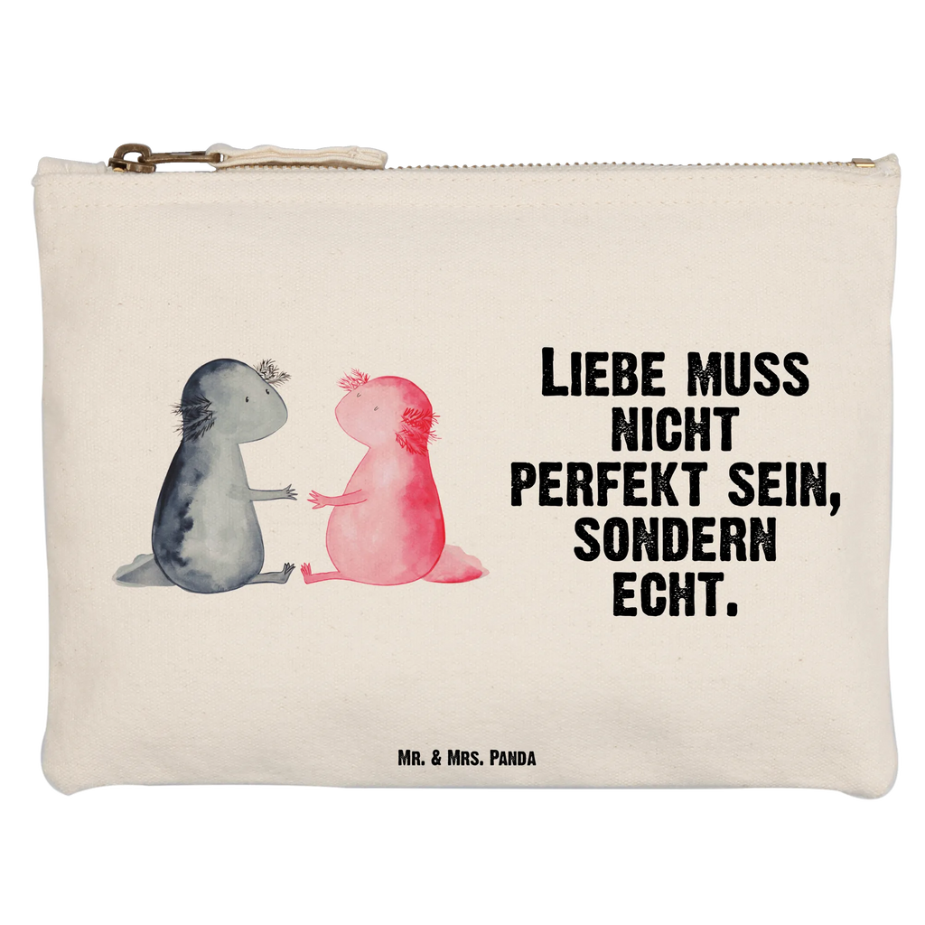 torebka na makijaż Axolotl miłość pinsel tasche, Waschbeutel, Waschtasche, Etui, Kulturtasche, pencil case, Kulturbeutel, Kosmetikbeutel, Schminktäschchen, Schminktasche, beauty case, aufbewahrungsbeutel, kosmetiktäschchen, Schminkbeutel, Kosmetiktasche, beauty tasche, Mäppchen, aufbewahrungstasche, Stiftemäppchen, Federmappe, utensilientasche, toiletry bag, Schlampermäppchen, Molch, Axolotl, Liebesbeweis, Liebe, Jahrestag, Lurch, Axolot, Große Liebe, Valentinstag, Lurche, Ehemann, Schwanzlurch, Verlobter, Freund