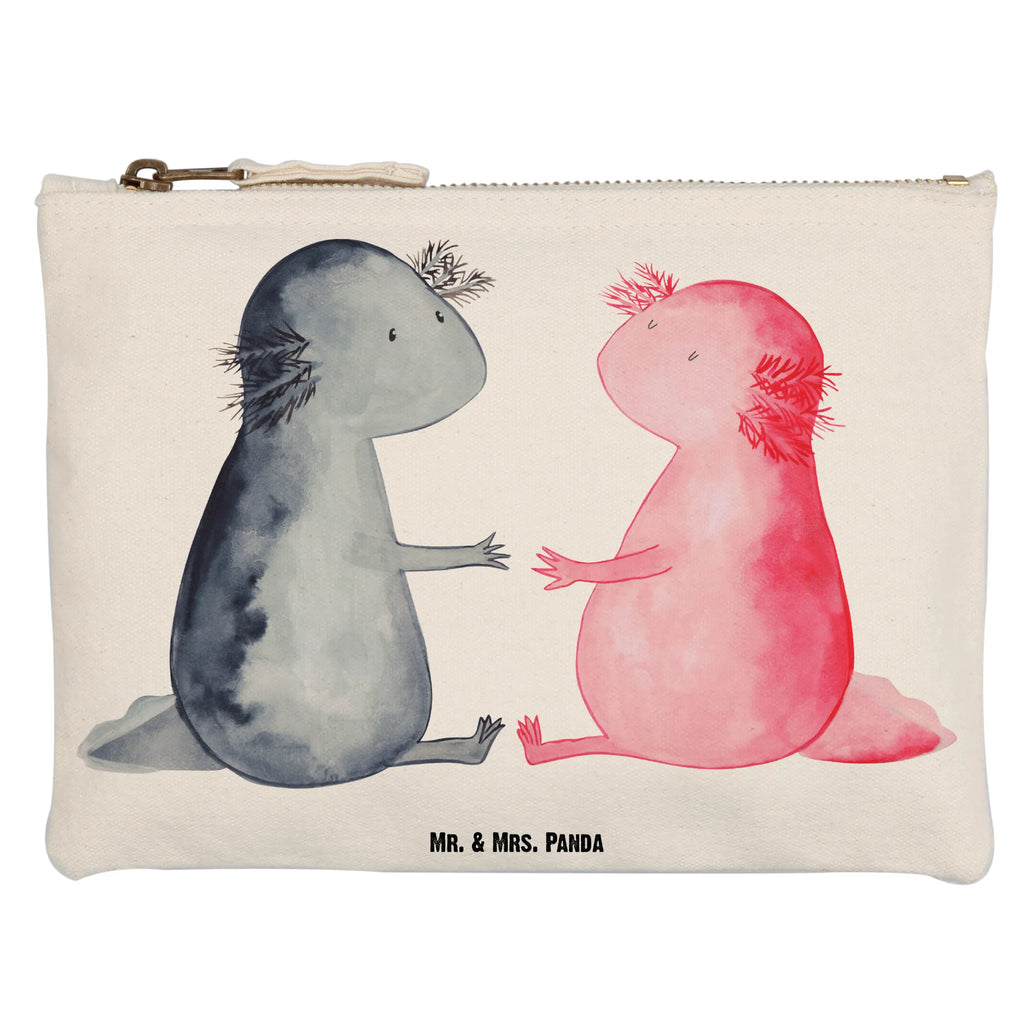 torebka na makijaż Axolotl miłość pinsel tasche, Waschbeutel, Waschtasche, Etui, Kulturtasche, pencil case, Kulturbeutel, Kosmetikbeutel, Schminktäschchen, Schminktasche, beauty case, aufbewahrungsbeutel, kosmetiktäschchen, Schminkbeutel, Kosmetiktasche, beauty tasche, Mäppchen, aufbewahrungstasche, Stiftemäppchen, Federmappe, utensilientasche, toiletry bag, Schlampermäppchen, Molch, Axolotl, Liebesbeweis, Liebe, Jahrestag, Lurch, Axolot, Große Liebe, Valentinstag, Lurche, Ehemann, Schwanzlurch, Verlobter, Freund