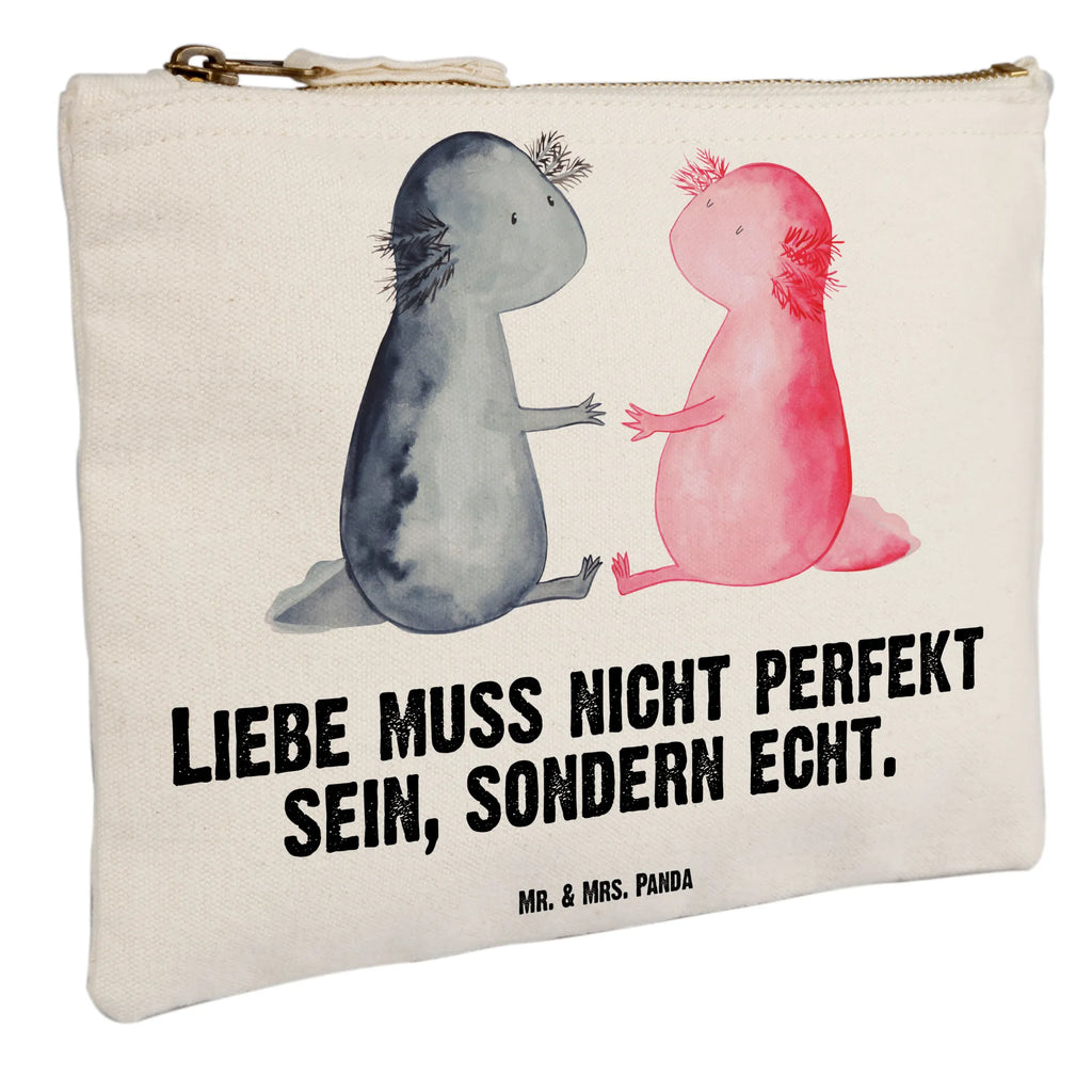 torebka na makijaż Axolotl miłość pinsel tasche, Waschbeutel, Waschtasche, Etui, Kulturtasche, pencil case, Kulturbeutel, Kosmetikbeutel, Schminktäschchen, Schminktasche, beauty case, aufbewahrungsbeutel, kosmetiktäschchen, Schminkbeutel, Kosmetiktasche, beauty tasche, Mäppchen, aufbewahrungstasche, Stiftemäppchen, Federmappe, utensilientasche, toiletry bag, Schlampermäppchen, Molch, Axolotl, Liebesbeweis, Liebe, Jahrestag, Lurch, Axolot, Große Liebe, Valentinstag, Lurche, Ehemann, Schwanzlurch, Verlobter, Freund