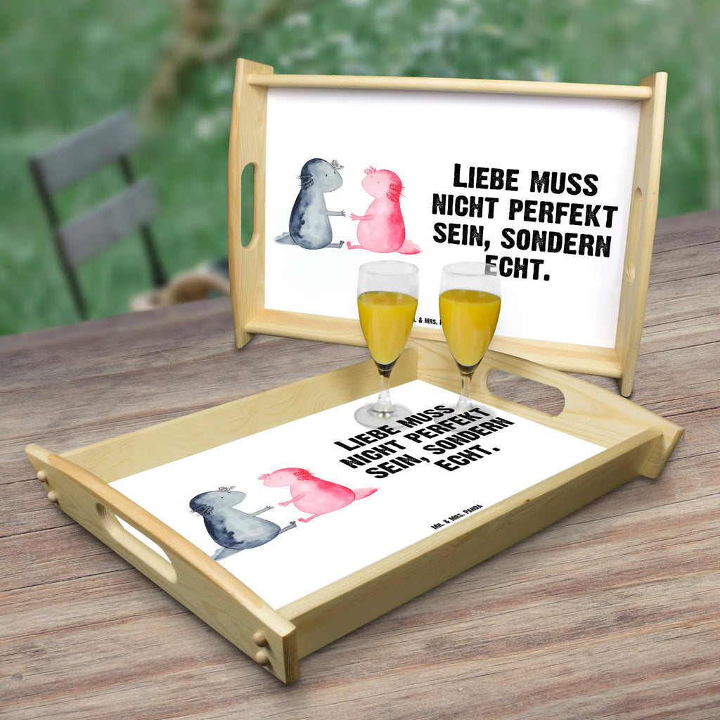 Serving tray axolotl Love tray, kitchen tray, serving tray, breakfast tray, wooden tray, Axolotl, Axelotl, marine animals, Mexican walking fish, salamander, valentine's day, tail, amphibian, friend, axolot, love, proof of love, husband, anniversary, axolotl, fiancé, great love