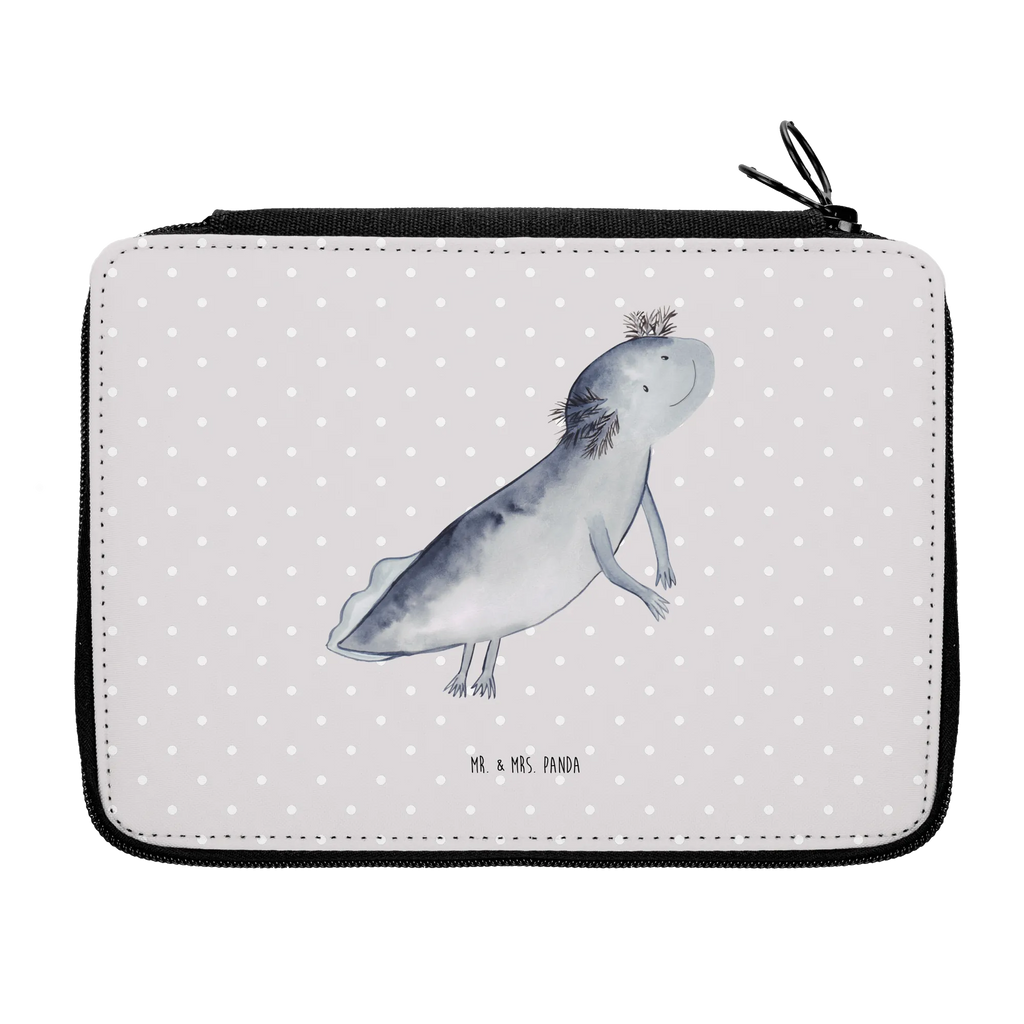 Leather folder axolotl To swim pencil case, school, primary school, motif, child, pupil, pencil bag, enrolment, gift, pen roll, Axolotl, Axelotl, marine animals, Mexican walking fish, salamander, motivation, problems, axolot, problem, tail, amphibians, solutions