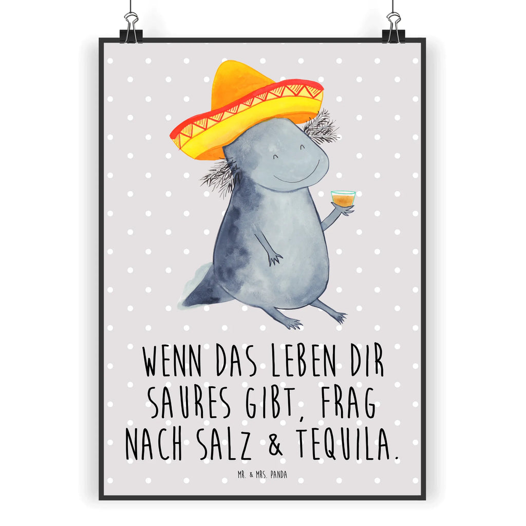 Plakat Aksolotl Tequila Mr. & Mrs. Panda Poster, Wandbild, Poster, Wanddekoration, kunst für die wand, Kunstdruck, grafikposter, Designposter, drucke, Wanddeko Bild, Deko Bild, kunstdruck poster, Bild für Wand, Posterdruck, kunstposter, Wandschmuck, Bild, Plakat, wandkunst, Wandposter, wanddeko, wanddruck, Molch, Axolotl, Feuersalamander, Motivation, Spruch, Mexiko, Lurch, Schwanzlurch, Lurche, Zitrone, Feuerdrache, Tequila, Mexico, Axolot, Sombrero