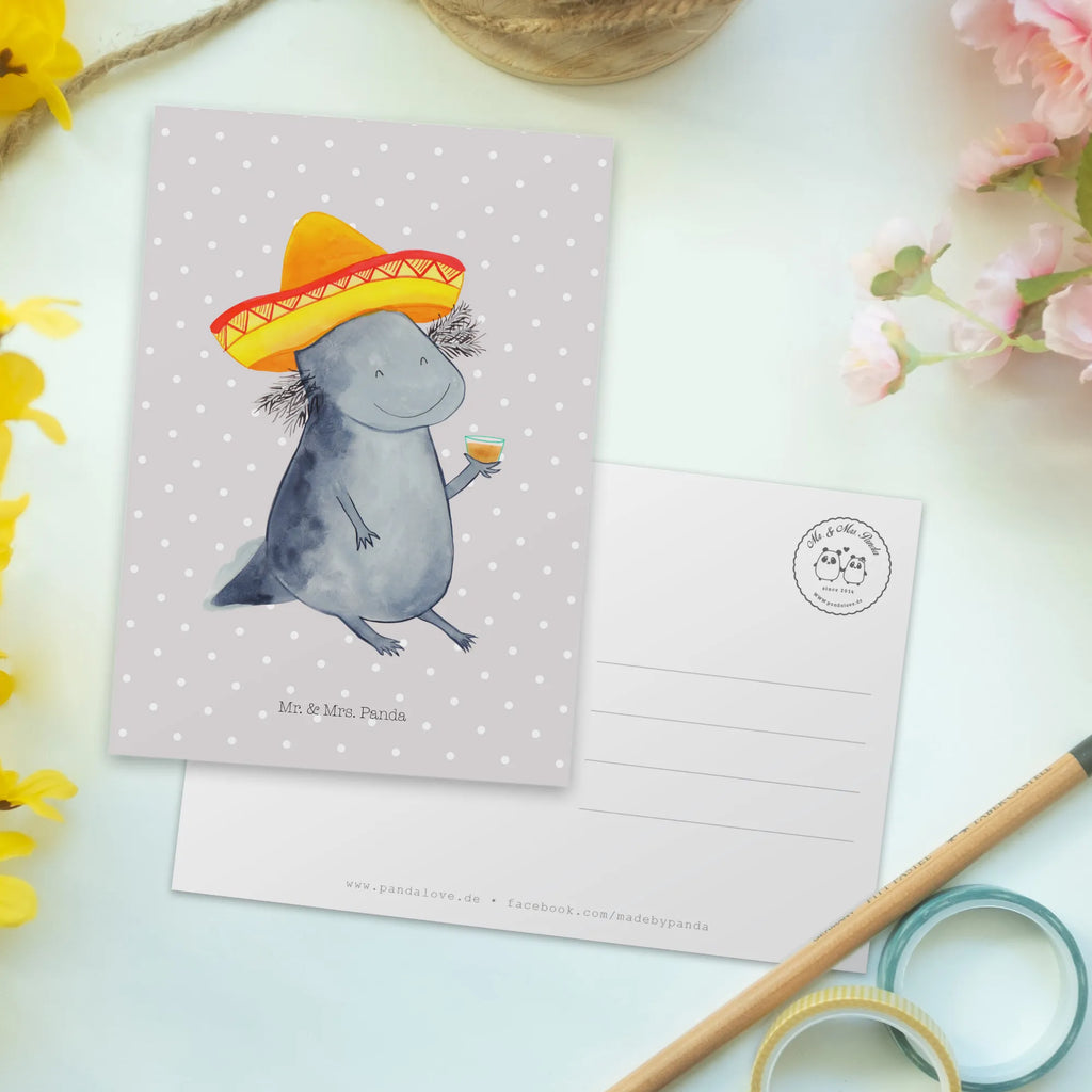 Postcard axolotl tequila Ansichtskarten, Karte, Geburtstagskarte, Grußkarte, Einladungskarte, Einladung Geburtstag, Dankeskarte, Geschenkkarte, Einladungskarten Geburtstag, Einladung, Postkarte, Ansichtskarte, Axolotl, Molch, Lurche, Mexico, Spruch, Sombrero, Schwanzlurch, Axolot, Lurch, Mexiko, Feuerdrache, Zitrone, Tequila, Motivation, Feuersalamander