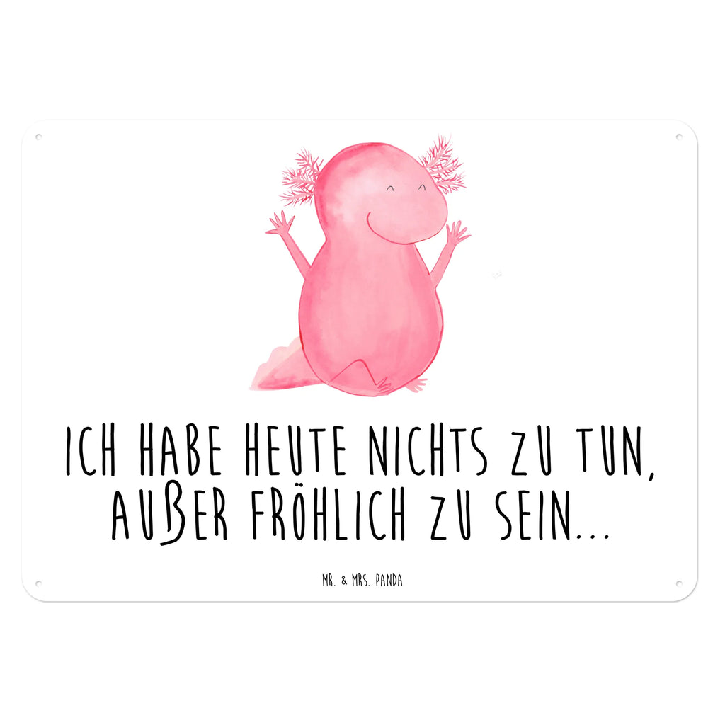 Blechschild Axolotl Hurra Blechschild Zum Aufhängen, Blechschild, Wandschild Metall, Türschild Metall, Dekoschild Metall, Blechschild Küche, Blechschild Büro, Blechschild Für Frauen, Blechschild Für Männer, Blechschild Groß, Molch, Axolotl, Motivation, Lurche, Fröhlich, Zufriedenheit, Lurch, Axolot, Freude, Spaß, Schwanzlurch