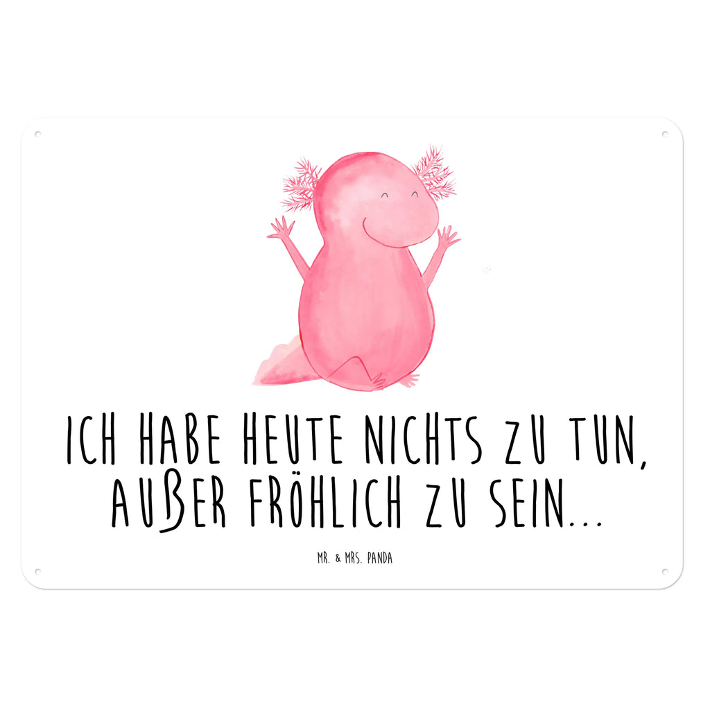 Blechschild Axolotl Hurra Blechschild Zum Aufhängen, Blechschild, Wandschild Metall, Türschild Metall, Dekoschild Metall, Blechschild Küche, Blechschild Büro, Blechschild Für Frauen, Blechschild Für Männer, Blechschild Groß, Molch, Axolotl, Motivation, Lurche, Fröhlich, Zufriedenheit, Lurch, Axolot, Freude, Spaß, Schwanzlurch