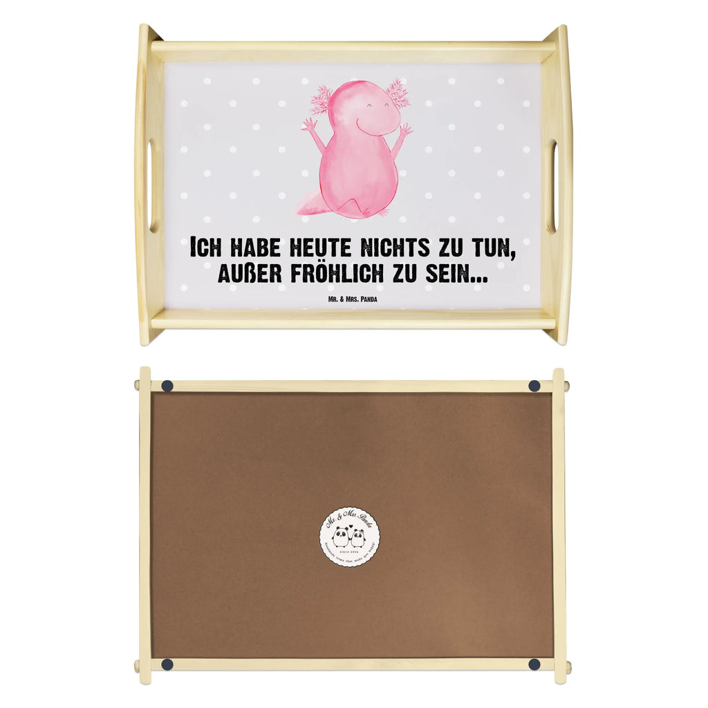 Serving tray axolotl Hooray Küchentablett, Serviertablett, Holztablett, Dekotablett, Tablett, Frühstückstablett, Axolotl, Molch, Lurch, Spaß, Freude, Axolot, fröhlich, Lurche, Motivation, Schwanzlurch, Zufriedenheit