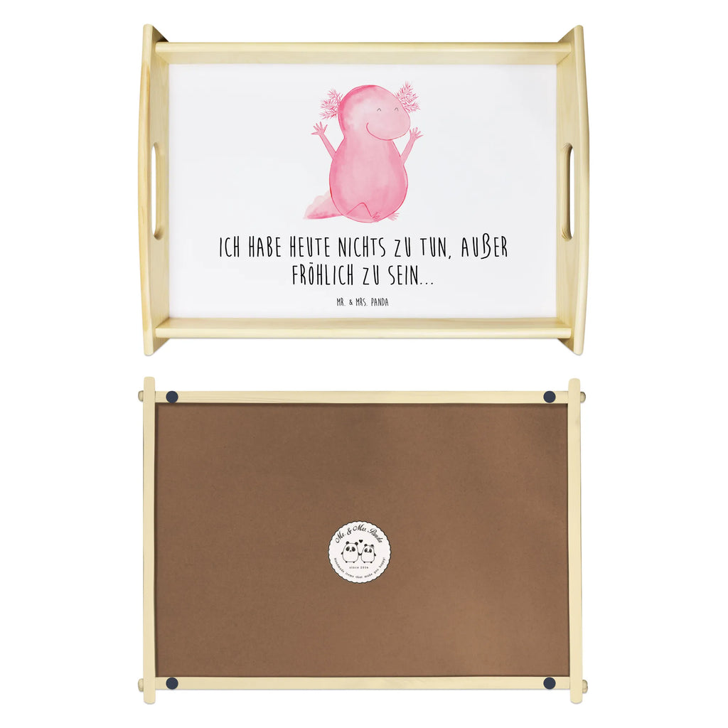 Serving tray axolotl Hooray Küchentablett, Serviertablett, Holztablett, Dekotablett, Tablett, Frühstückstablett, Axolotl, Molch, Lurch, Spaß, Freude, Axolot, fröhlich, Lurche, Motivation, Schwanzlurch, Zufriedenheit