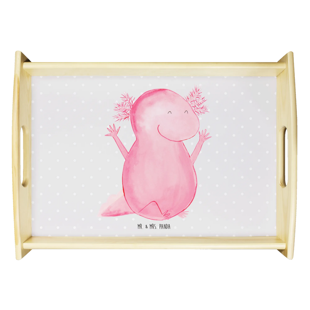 Serving tray axolotl Hooray Küchentablett, Serviertablett, Holztablett, Dekotablett, Tablett, Frühstückstablett, Axolotl, Molch, Lurch, Spaß, Freude, Axolot, fröhlich, Lurche, Motivation, Schwanzlurch, Zufriedenheit