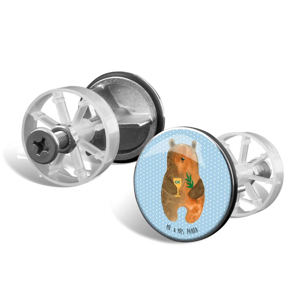 Sink plug bear confirmation drain plugs, Washbasin plugs, washbasin, washbasin plugs, stoppers, universal, drain set, bear, teddy, teddy bear, cuddly toy, church, confirmation, evangelic, service