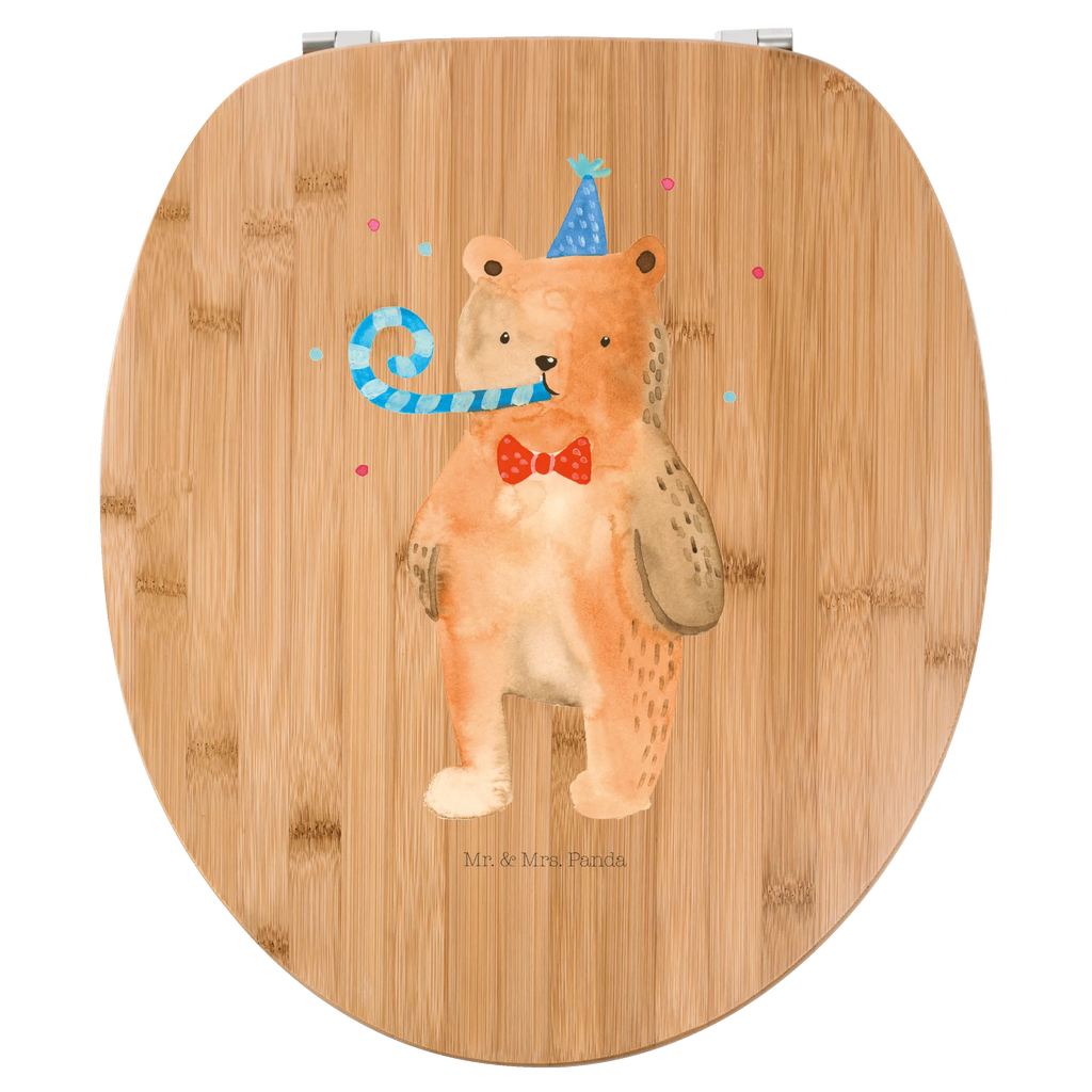 Motif toilet seat bear Birthday wood, toilet seat, toilet, toilet cover, toilet lid, bear, teddy, teddy bear, cuddly toy, Happy birthday