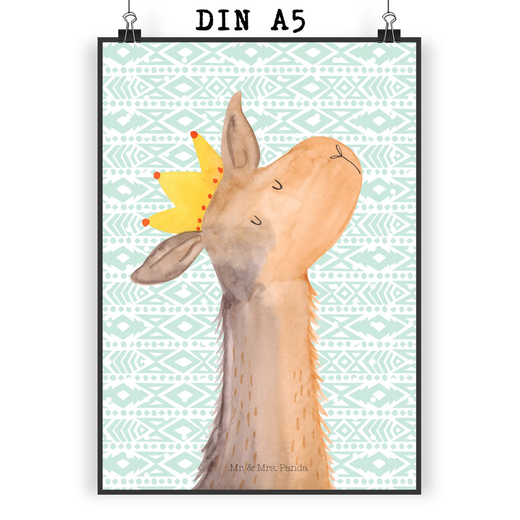 Poster llama head king drucke, Deko Bild, Wanddekoration, Wandschmuck, wanddeko, Plakat, Poster, Bild, kunst für die wand, Wandposter, kunstposter, Kunstdruck, Designposter, wanddruck, Mr. & Mrs. Panda Poster, kunstdruck poster, Wanddeko Bild, Bild für Wand, Posterdruck, grafikposter, Wandbild, wandkunst, Alpaka, Lama, Papa, Freundin, Kollegin, Chef, Abitur, Königin, Büro Kollege, Lamas, Mama, Abi, Vorgesetzter, König