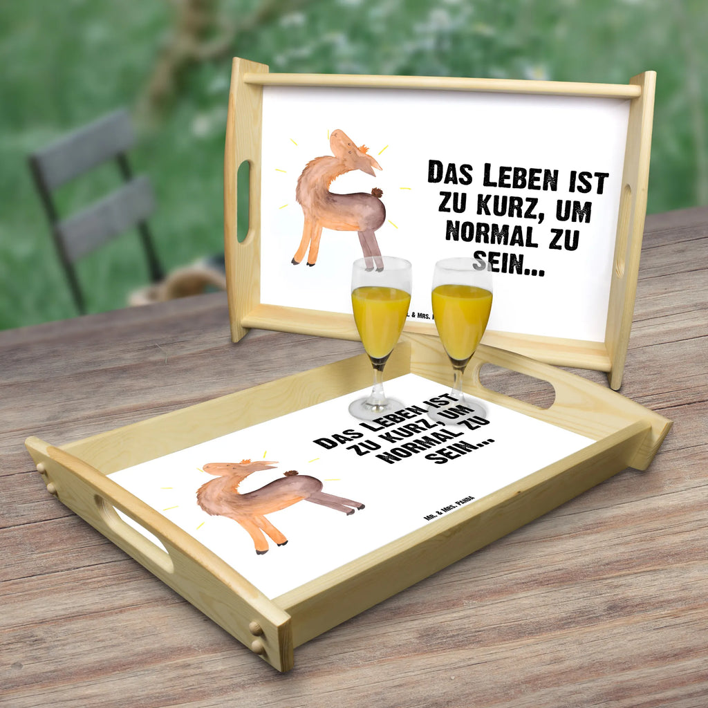 Taca serwisowa lama Dumny Serviertablett, Holztablett, Tablett, Dekotablett, Frühstückstablett, Küchentablett, Lama, Alpaka, Freundin, Außenseiter, Familie, Lamas, Neustart, Anders, Kumpel, Hippie, stolz, beste Freundin, Family, Freundinnen