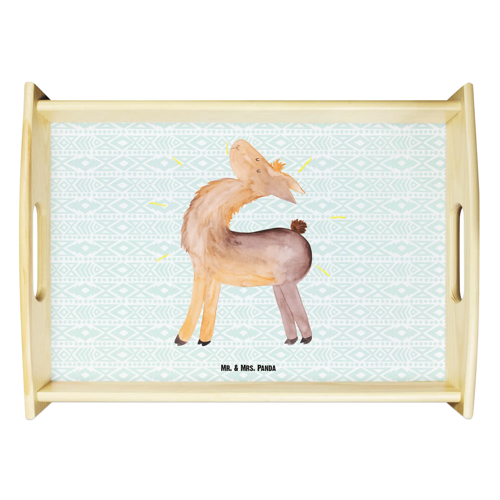 Taca serwisowa lama Dumny Serviertablett, Holztablett, Tablett, Dekotablett, Frühstückstablett, Küchentablett, Lama, Alpaka, Freundin, Außenseiter, Familie, Lamas, Neustart, Anders, Kumpel, Hippie, stolz, beste Freundin, Family, Freundinnen