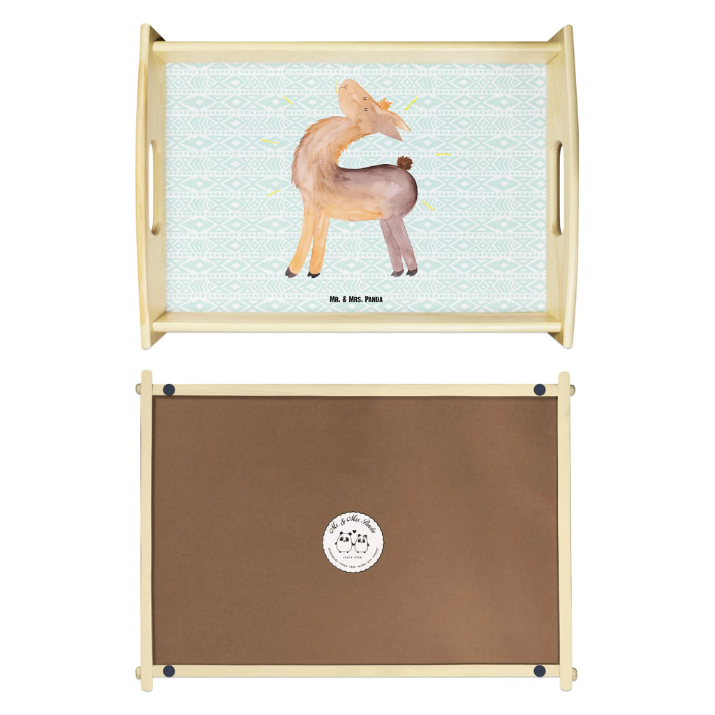 Taca serwisowa lama Dumny Serviertablett, Holztablett, Tablett, Dekotablett, Frühstückstablett, Küchentablett, Lama, Alpaka, Freundin, Außenseiter, Familie, Lamas, Neustart, Anders, Kumpel, Hippie, stolz, beste Freundin, Family, Freundinnen