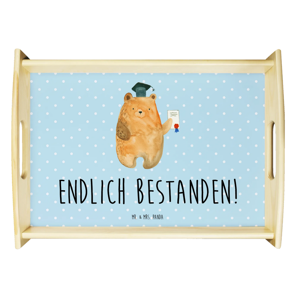 Serviertablett Prüfungsbär Tablett, Frühstückstablett, Dekotablett, Serviertablett, Holztablett, Küchentablett, Bär, Teddy, Teddybär, Prüfungen, Abschlusszeugnis, Zeugnis, Abitur, Prüfung bestanden, Abschluss