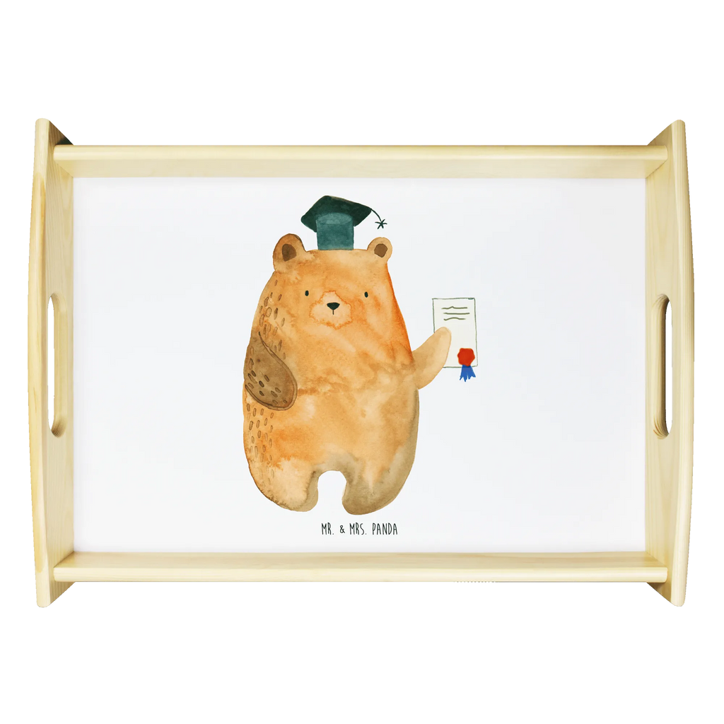 Serviertablett Prüfungsbär Tablett, Frühstückstablett, Dekotablett, Serviertablett, Holztablett, Küchentablett, Bär, Teddy, Teddybär, Prüfungen, Abschlusszeugnis, Zeugnis, Abitur, Prüfung bestanden, Abschluss