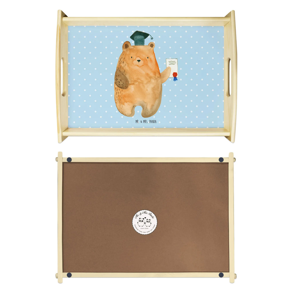 Serviertablett Prüfungsbär Tablett, Frühstückstablett, Dekotablett, Serviertablett, Holztablett, Küchentablett, Bär, Teddy, Teddybär, Prüfungen, Abschlusszeugnis, Zeugnis, Abitur, Prüfung bestanden, Abschluss