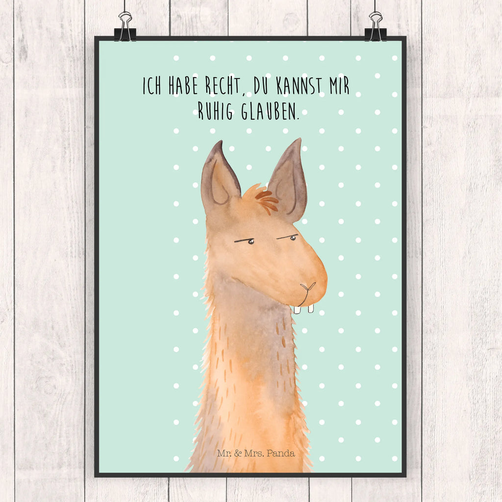 Poster llama head Annoyed Deko Bild, grafikposter, Kunstdruck, drucke, Wandposter, Bild, kunst für die wand, Plakat, Wandbild, Wanddeko Bild, kunstdruck poster, Wandschmuck, Poster, Bild für Wand, Mr. & Mrs. Panda Poster, Designposter, Posterdruck, kunstposter, wandkunst, Wanddekoration, wanddruck, wanddeko, Lama, Alpaka, Recht haben, Chefin, Chef, Büro, Partnerin, Genervt sein, Büroalltag, Beste Freundin, Lamas, Azubi, Freundin