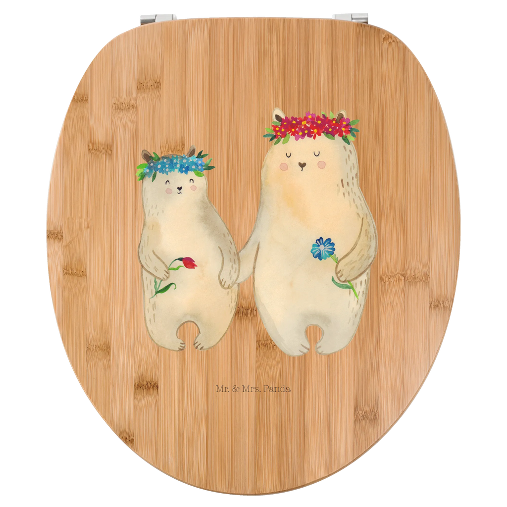 Motiv WC deska sedesowa Niedźwiedzie z wianuszkiem Rodzina, Dzień Ojca, Dzień Matki, brat, siostra, mama, tata, babcia, dziadek