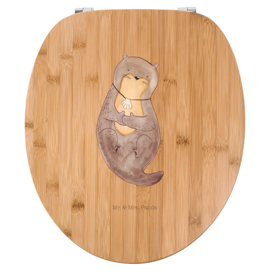 Motif toilet seat otter shell Toilettendeckel, Toilette, Klodeckel, WC-Sitz, Klobrille, Otter, Fischotter, Seeotter, Büro, Otterliebe, Motivation, träumen, grübeln, Tagträumen