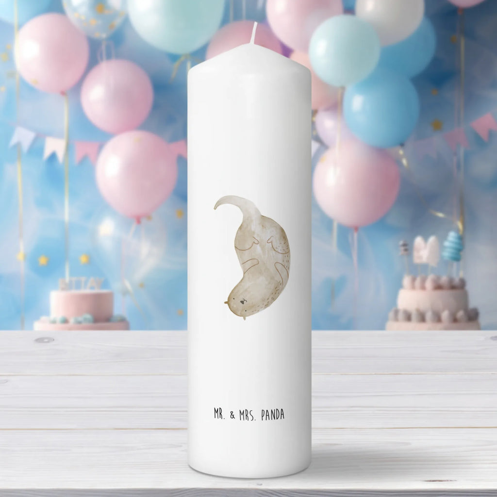 Candle otter upside down Kerze, Taufkerze, Kommunionskerze, Geburtstagskerze, Geschenk Kerze, Taufgeschenk Kerze, Kerze mit Druck, Besondere Kerze, Geschenkidee Kerze, Kerze für Kommunion, Geburtstag Kerze, Kommunion Kerze, Otter, Fischotter, Seeotter, Otter Seeotter See Otter