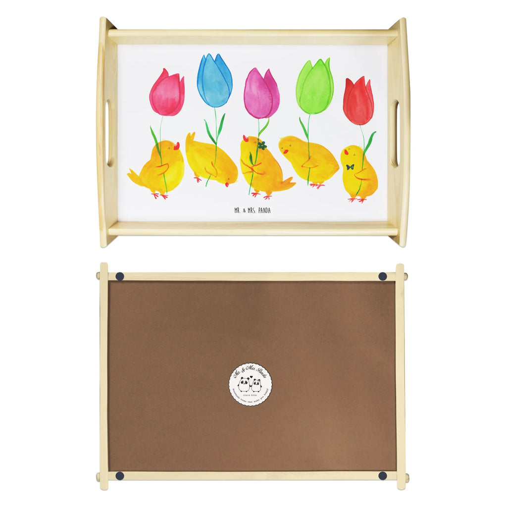 Serving tray chick parade breakfast tray, tray, wooden tray, kitchen tray, serving tray, Easter, Easter bunny, Easter greetings, Flowers, Parade, Happy Easter, Tulips, Chicks